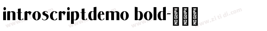introscriptdemo bold字体转换
